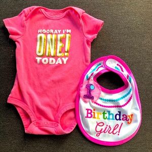 Baby Girl First Birthday Set